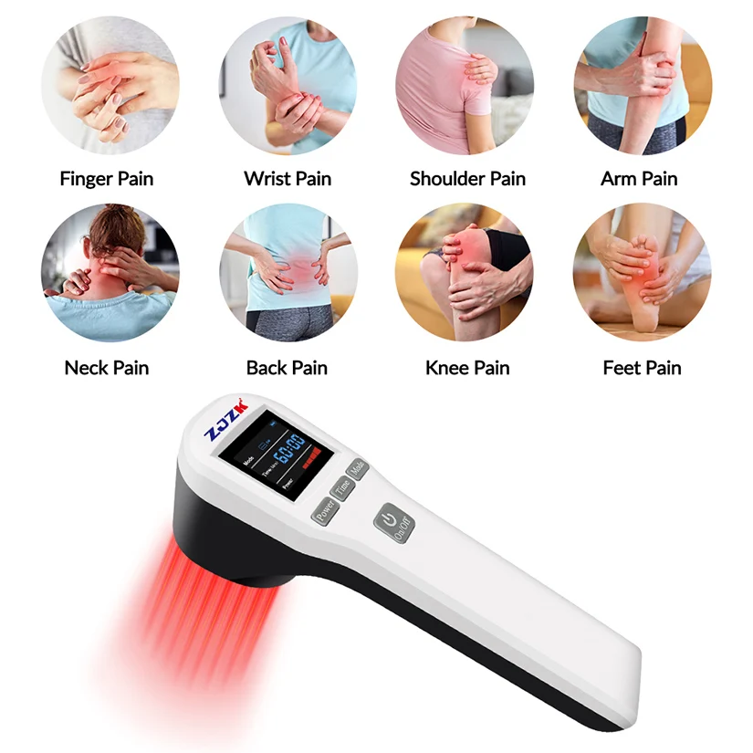 Physiotheraphy infrared laser knee massager light therapy pain relief device for anti-inflammation tissue repair 650nm 808nm