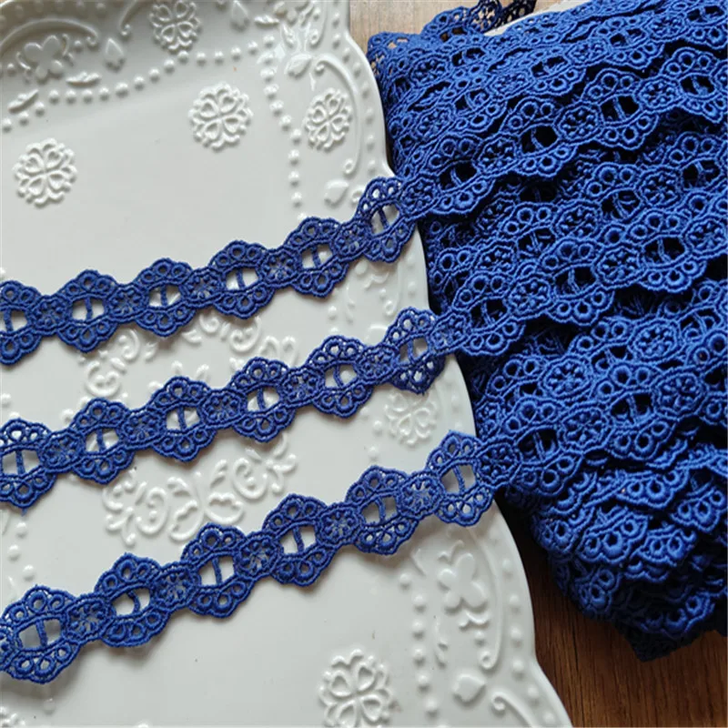 

15 ярдов шириной 2,5 см, блестящий синий полый цветок Venise Diy, венецианское кружево, аксессуары для одежды различных предметов одежды, бюстгальтер, юбка