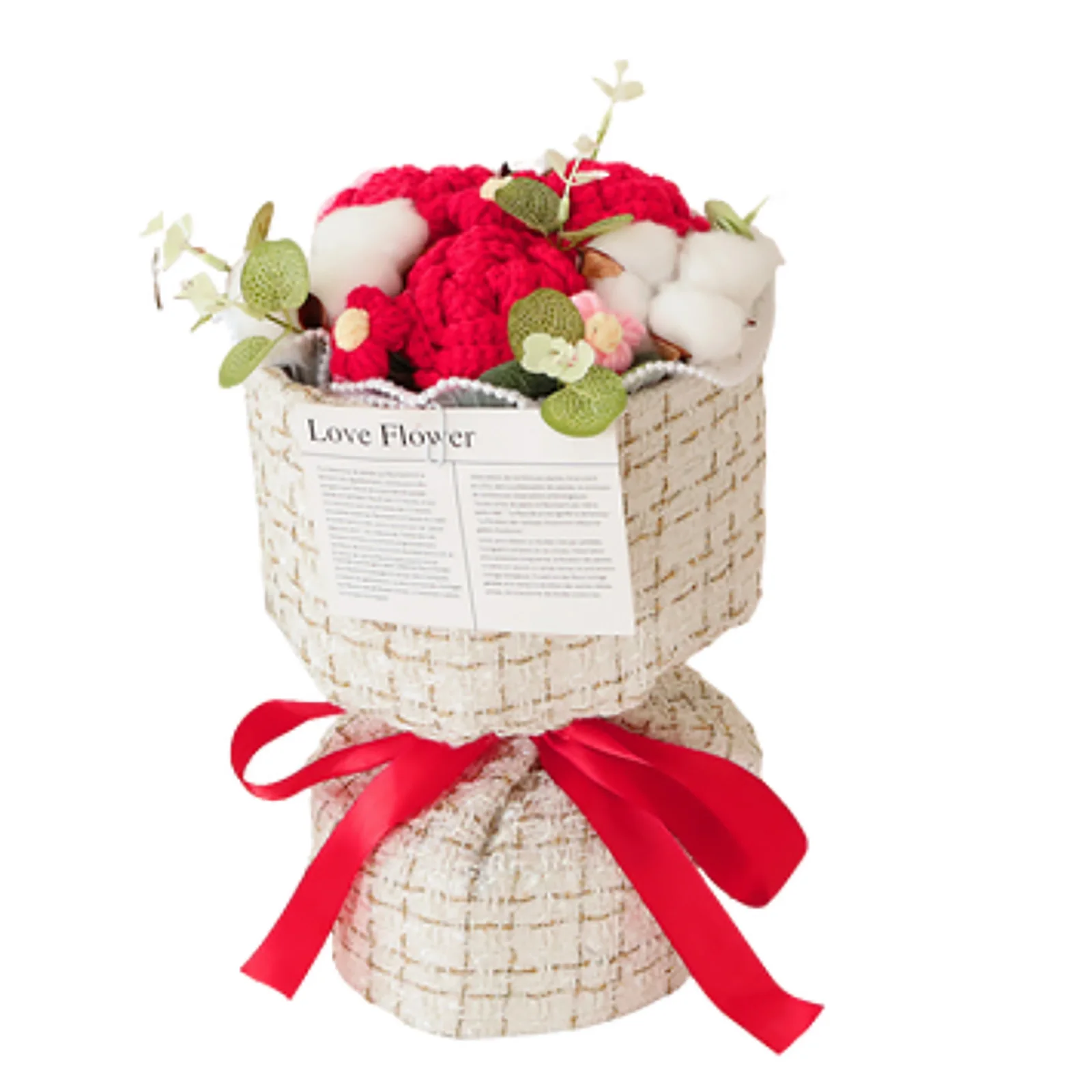 

Вязаный плюшевый букет-игрушка для подарка на День защиты детей, готовый продукт, портативный, имитация букета, украшение для сумки