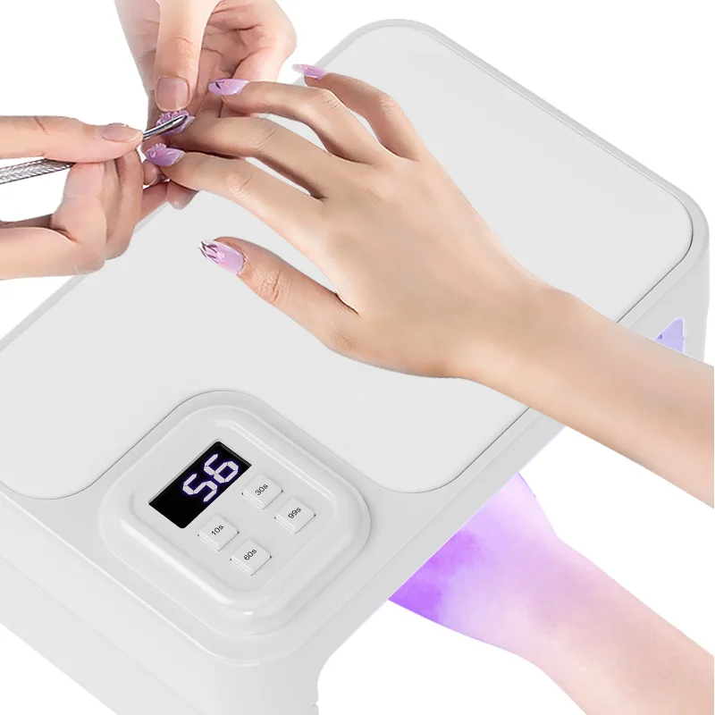 

Professional 180W UV Led Nail Lamp Portable Nail Art Tool with Leather Hand Pillow for Fast Curing Gel Polish Home DIY Manicure