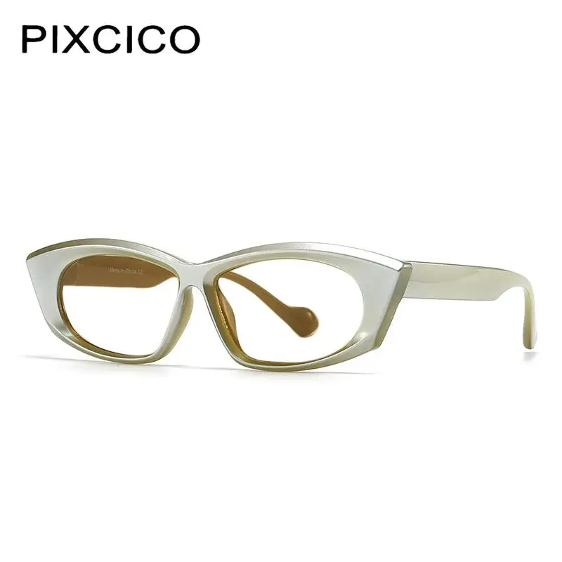 R56648 Women Fashion Gradient Color Frame Reading Glasses +100 +200 +300 Retro Irregularity Square Fat Edge Presbyopic Glasses image 3