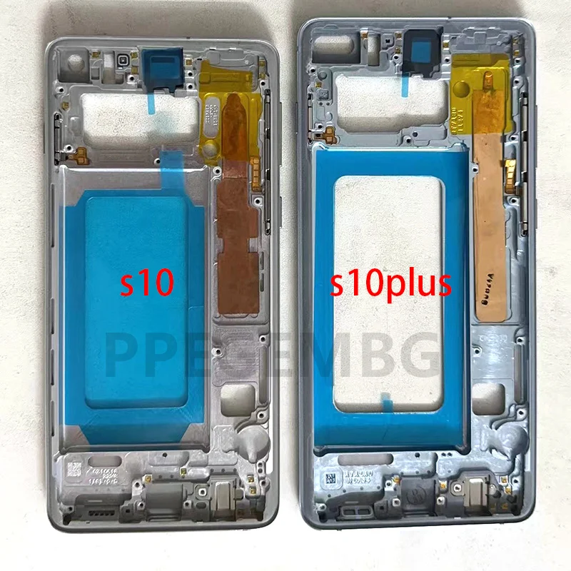 Metal Middle Frame S10 / S10 Plus Bezel Plate For Samsung Galaxy S10 G973 Plus S10+ G975 Housing Front Chassis + Side buttons