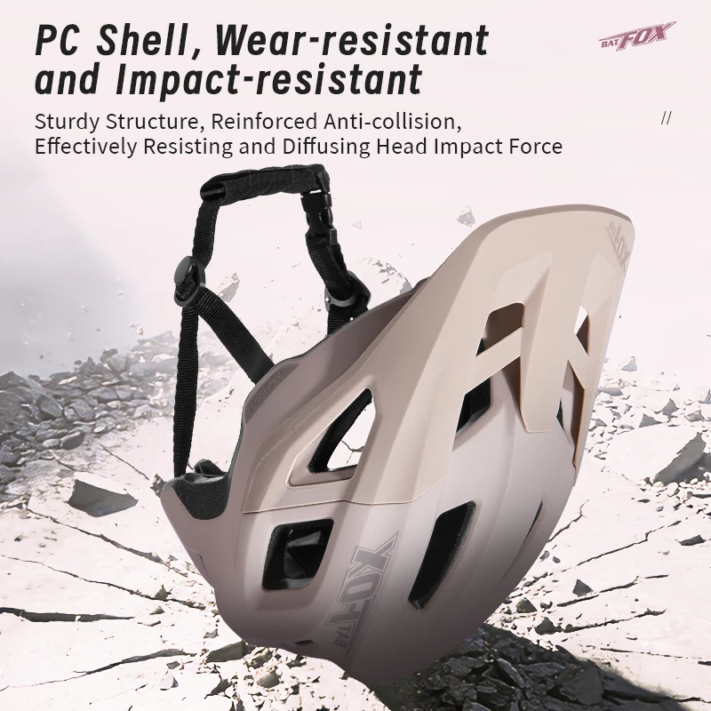 

BATFOX Bicycle Helmet Man Women Breathable Ultra-light One-piece Molding Helmets Shockproof Adjustable MTB Road Cycling Helmets