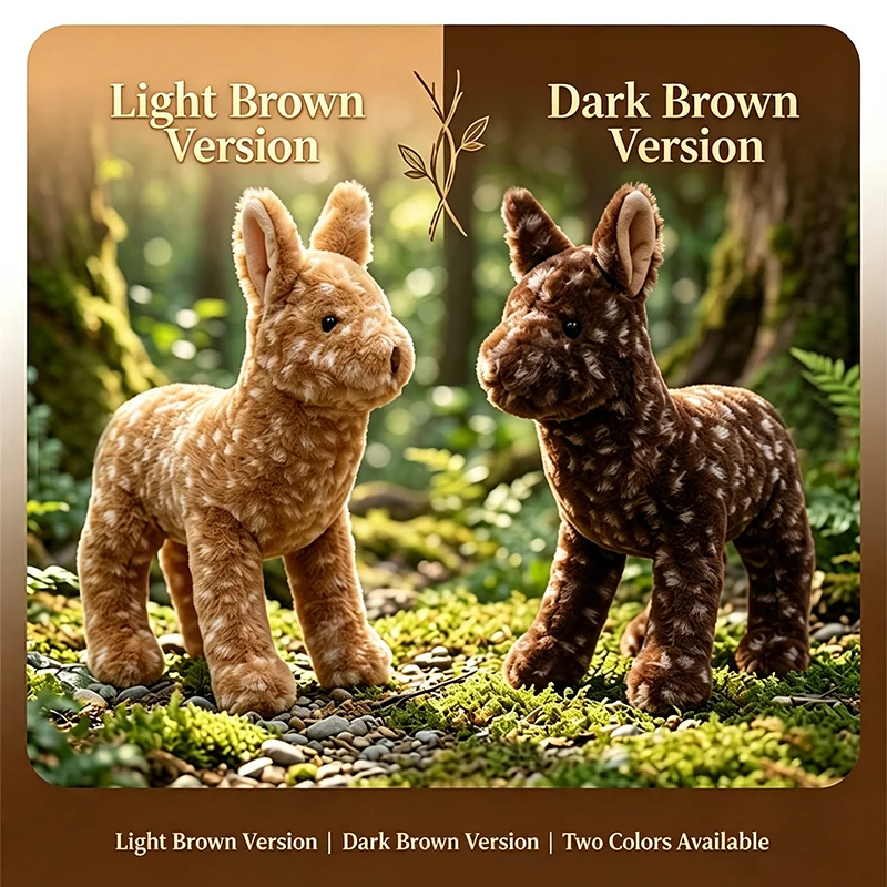 30CM Cute Simulation Spotted Deer Plush Toy Soft Realistic Stuffed Forest Animal Fawn Plushies Pillow Doll Kid Birthday Hug Gift