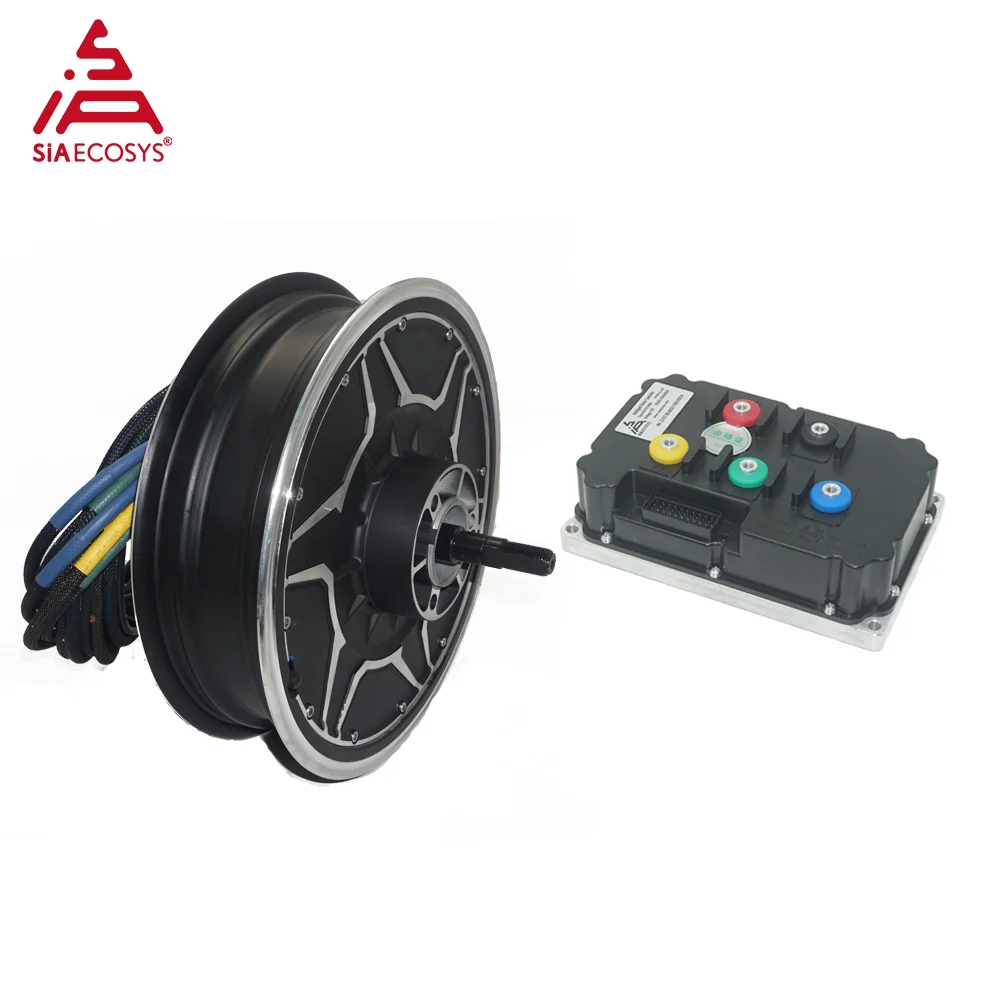 QS MOTOR New QS268 9000W 12*3.0inch V5 72V with ND721200 Controller 130kph Hot Sale BLDC Hub Motor for Electric Motorcycle