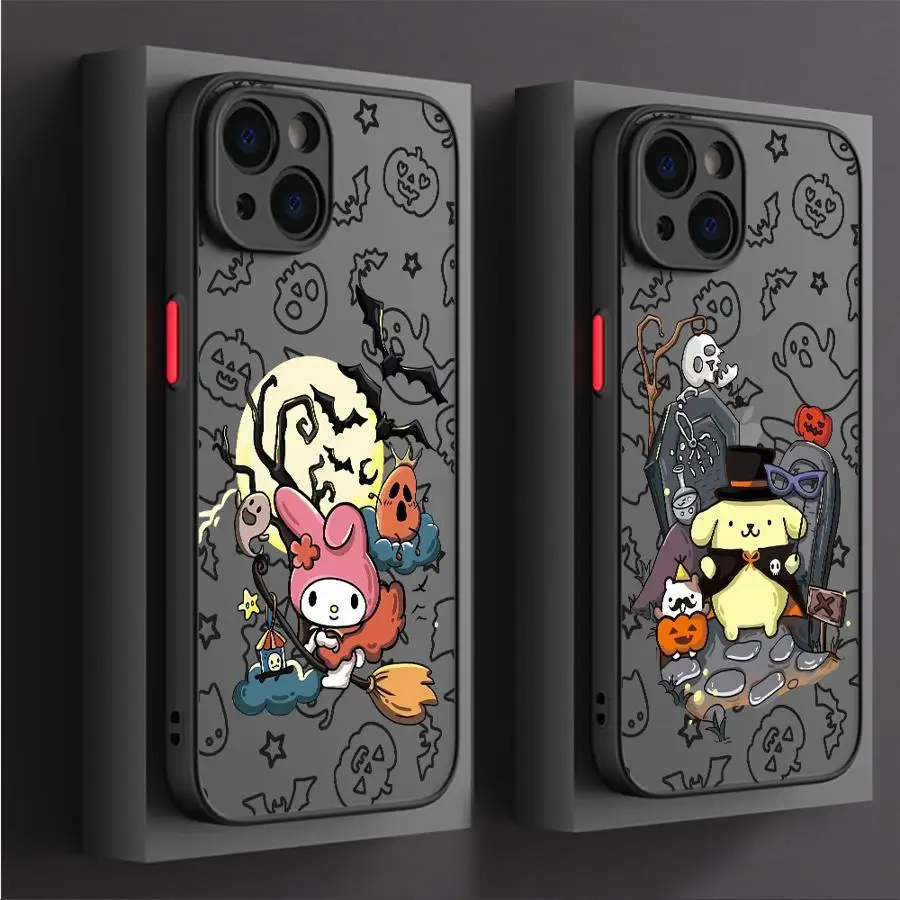 Halloween Cute Sanrio Phone Case for Apple iPhone 15 Pro Max 13 14 Plus 12 11 Pro 8 7 plus XS MAX Matte