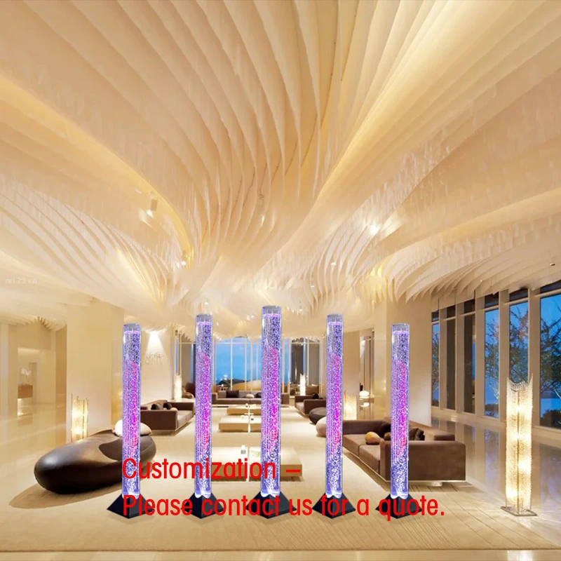

custom.Hot Selling Modern Acrylic LED Tube Movable Decorative Lamp with Effect Contemporary Column Lamp Panel