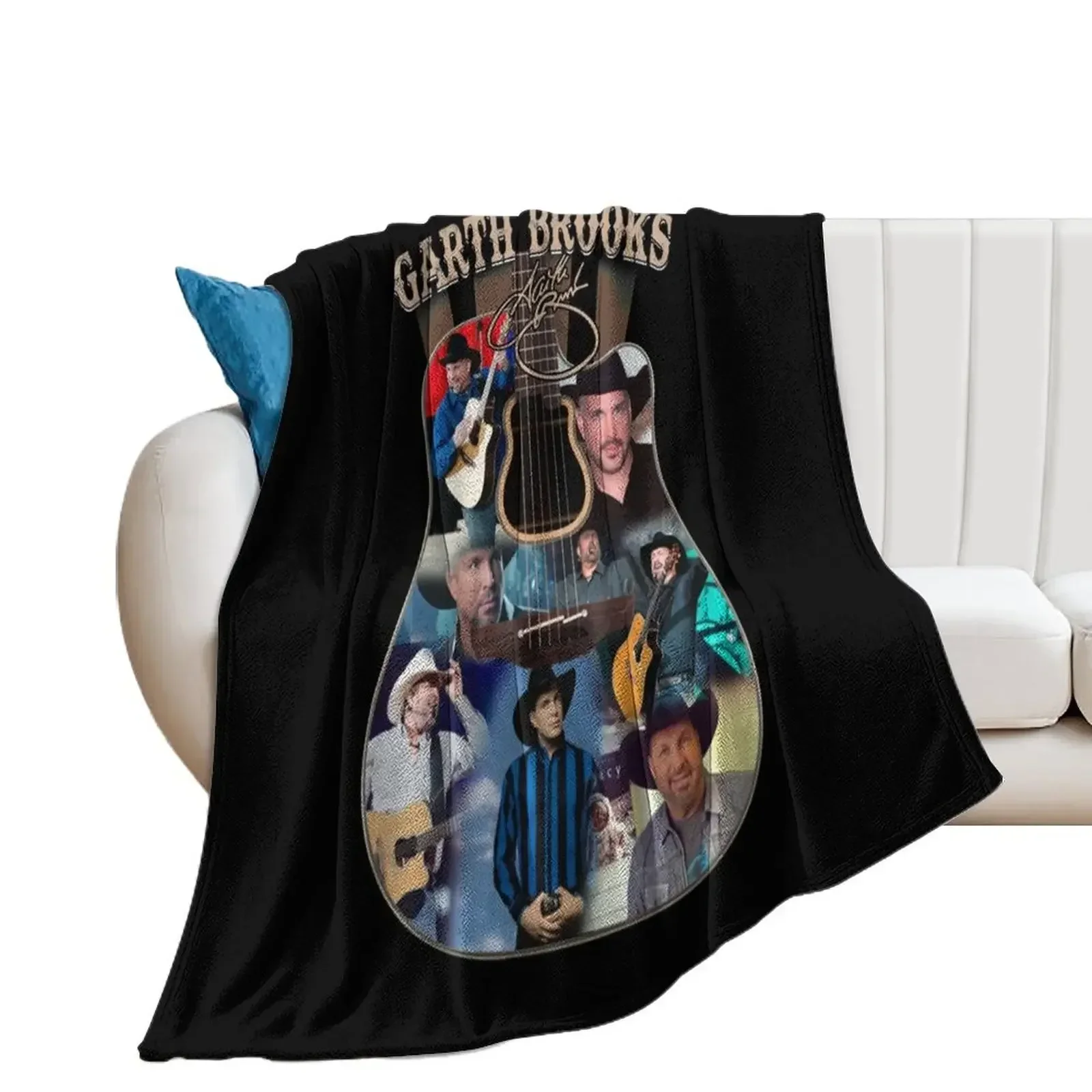 Garth BROOKS Guitar Signature Sweat Throw Blanket Furrys for sofa Blankets