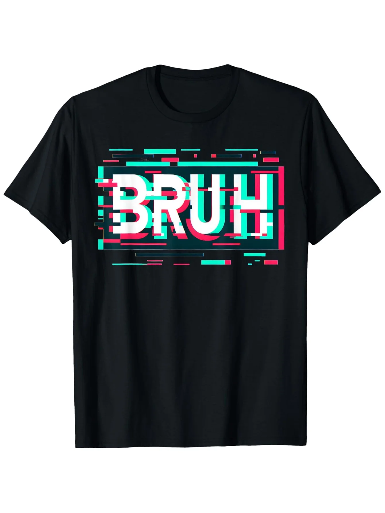 

Gamer Meme T-Shirt Funny Saying Gamer Glitch Aesthetic Bruh Meme Boys Mens T-Shirt