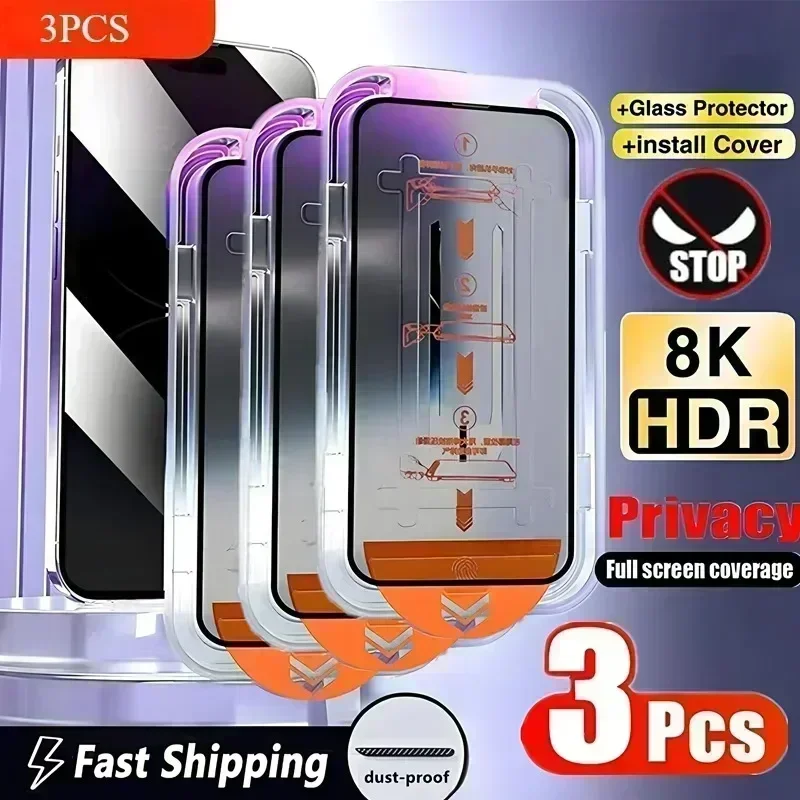 

Privacy Peeping Anti-Spy Tempered Glass Film for Redmi A2 K50i A1 Plus A3x A4 5G A5 4G Screen Protector Add Install Dust Removal