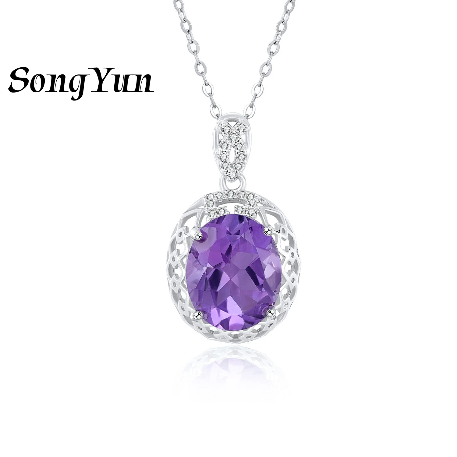 

SONGYUN Jewelry 925 Sterling Silver Necklace Pendant Chain HCD Diamonds Minimalist Style Luxury Jewelry Women Necklaces Jewelry