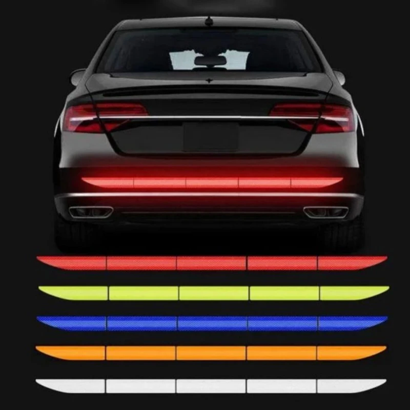 Car Sticker Reflective Warning Safety Tape Anti Collision Warning Reflective Stickers Automobile Trunk Reflectante Accessories