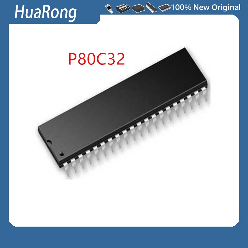 New 10Pcs/LOT   P80C32 80C32  P80C321  P80C32-1  DIP-40