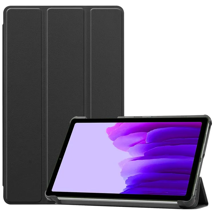 

PU Leather Auto Wake/Sleep Stable Tri-fold Stand Stand Case Cover Shell for Samsung Galaxy Tab A7 Lite/T220/T225 - Black