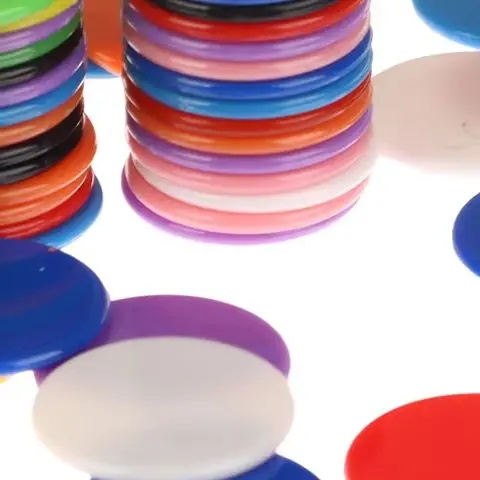 100Pcs 25MM Montessori Learning Education Math Toy Plastic Poker Chips Bingo Chip Markers Token Family Club Party Counting Toy