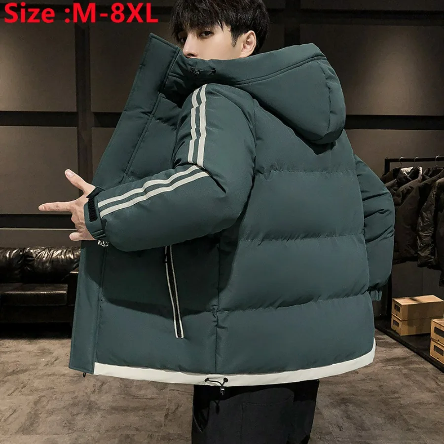 New 2023 Men's Hooded Down Jackets for Winter Oversized Coats Warm Parkas Casual Jaquetas Male Thicker Warm Parkas Down Jackets