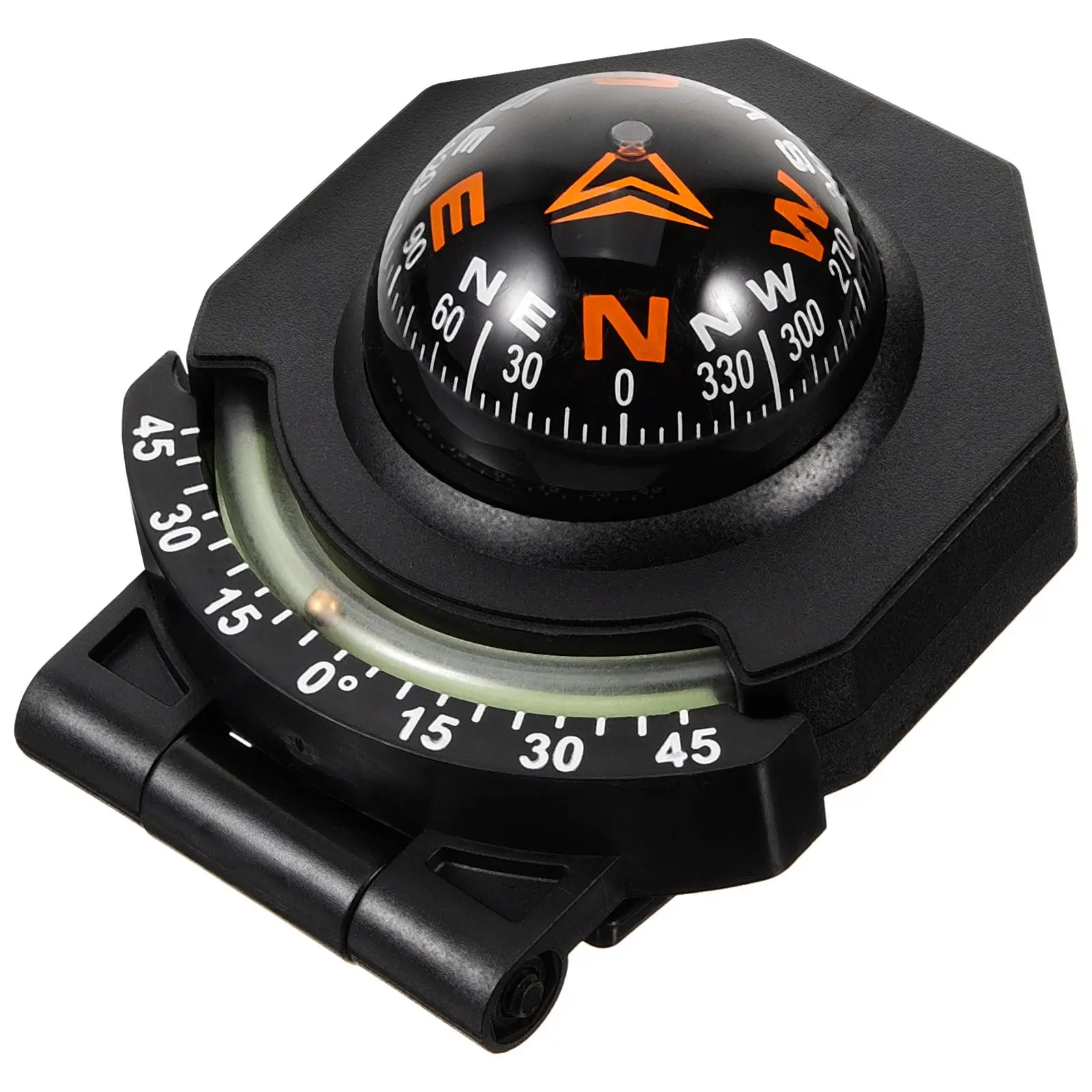 1pc Car Compass Ball Traveler Compass Car Travelers Automotive Abs Marine Dash Mount Boat Surface