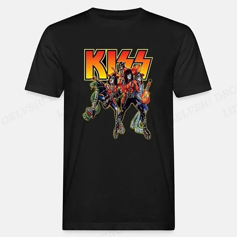 Kiss Band T Shirt Men Women Fashion T-shirt Cotton Tshirt Street Hip Hop Tee Unisex Camisetas Hombre Sports Tops Rock Band Shirt