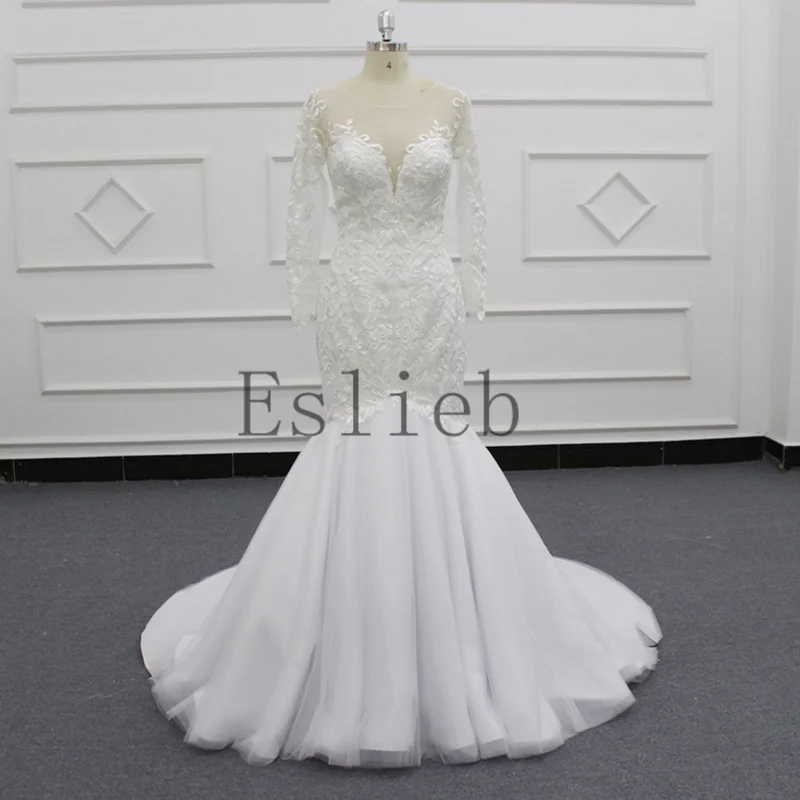 

Eslieb New Arrival 2024 High Custom made Wedding dress Button back strapless Sleeveless Floor-Length Mermaid wedding dresses