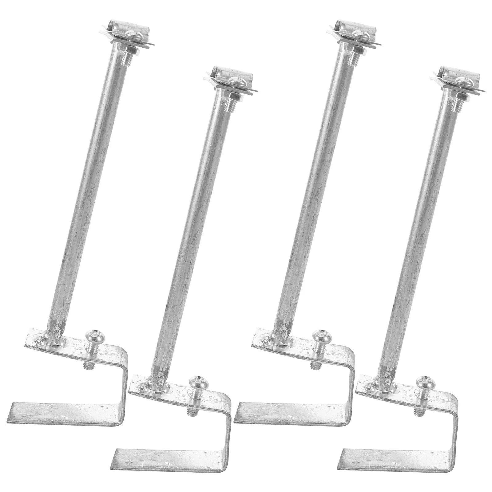 

4Pcs Adjustable Roof Tile Clamp for Lightning Protection Systems Grounding Rod Mount Weather Resistant Stable Quick Install Roof
