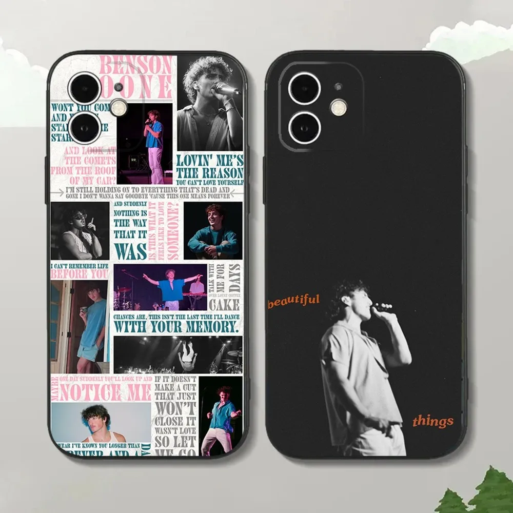 

Singer B-BensonS B-Boone Phone Case For iPhone15,14,13,12 Mini 11 Pro XR,X,XS,MAX 7,8 Plus Silicone Cover Soft Black