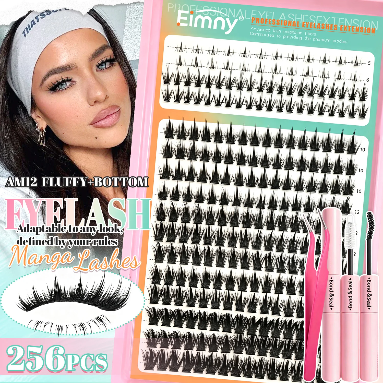 EIMNY 3D Fluffy Lash Clusters Build Voluminous,The Multi-Layered Fluffy Construction Adds Soft Depth And Eye-Opening Appeal