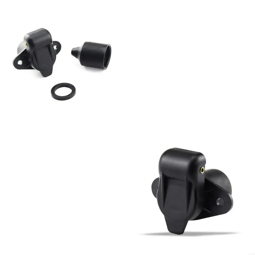 F1CF Portable 3 Pin Trailer Socket Plastic 3 Pin Tractor Socket 3 Pin Trailer Plug Socket Connector for Truck RVs Car Boats