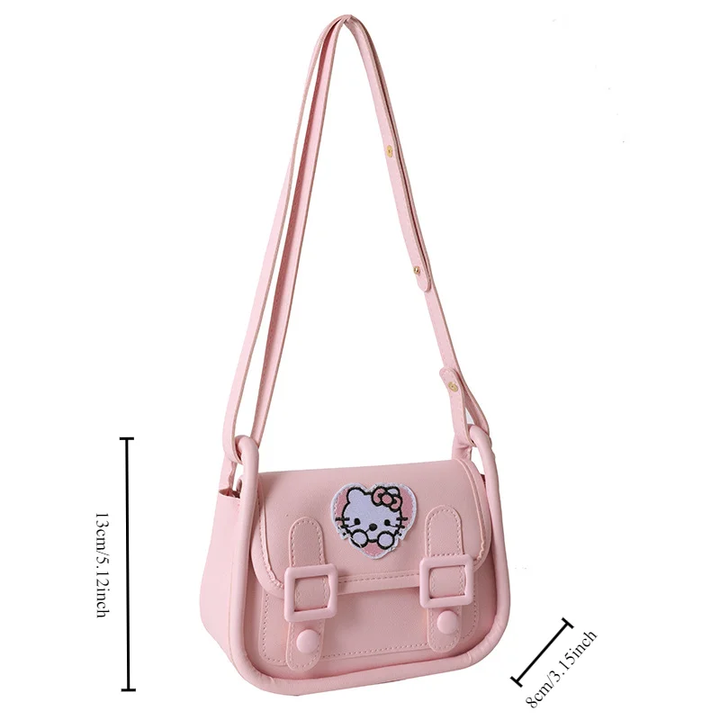 Sanrio Hello Kitty Kuromi Cinnamoroll Diagonal Shoulder Bag Fashionable Single Shoulder Bags Ladies Girls Hearts Cambridge Bag