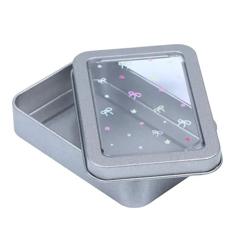 2PCS/5PCS Colorful Star Earring Storage Tin Box Four Leaf Clover Design Simple Desktop Organizer Small Card Badge Storage Box
