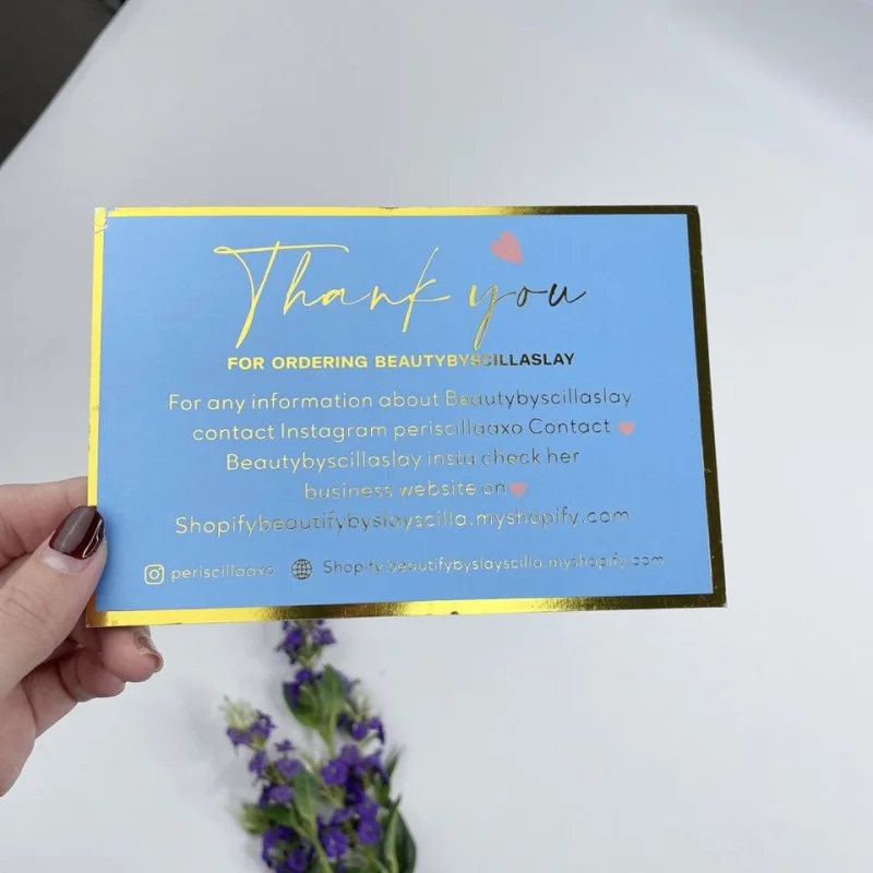Customized Thank You Cards Customized Thank You Cards-Border English After-Sales Cards Birthday Greeting Cards Thank You C