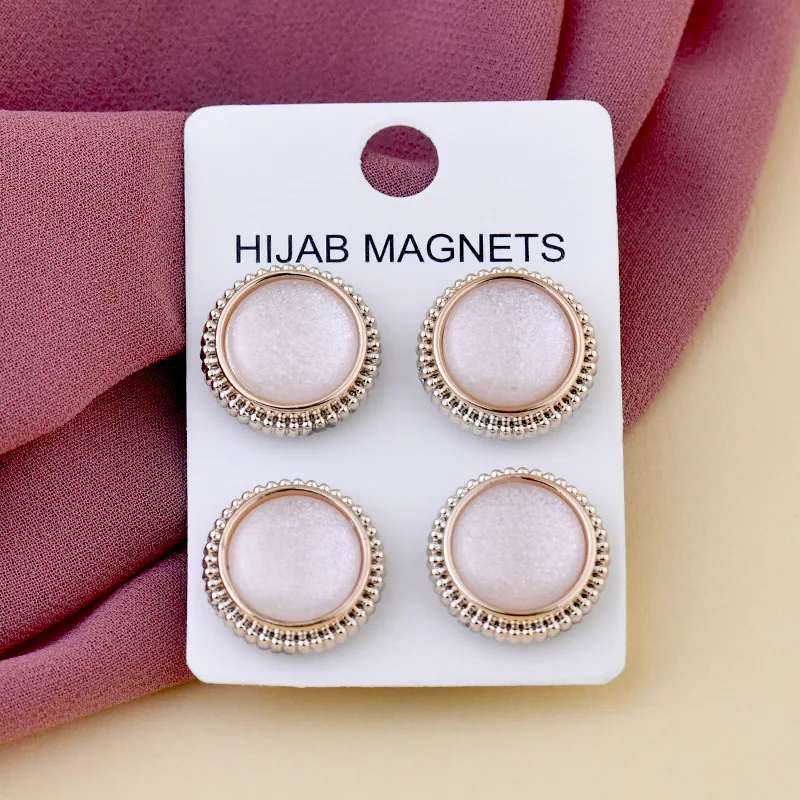 Fashion Magnet Hijab Scarf Brooch Pins For Muslim Woman Magnetic Hijab Headscarf Clips Decorated Accessories Ladies Scarves Pins view 5