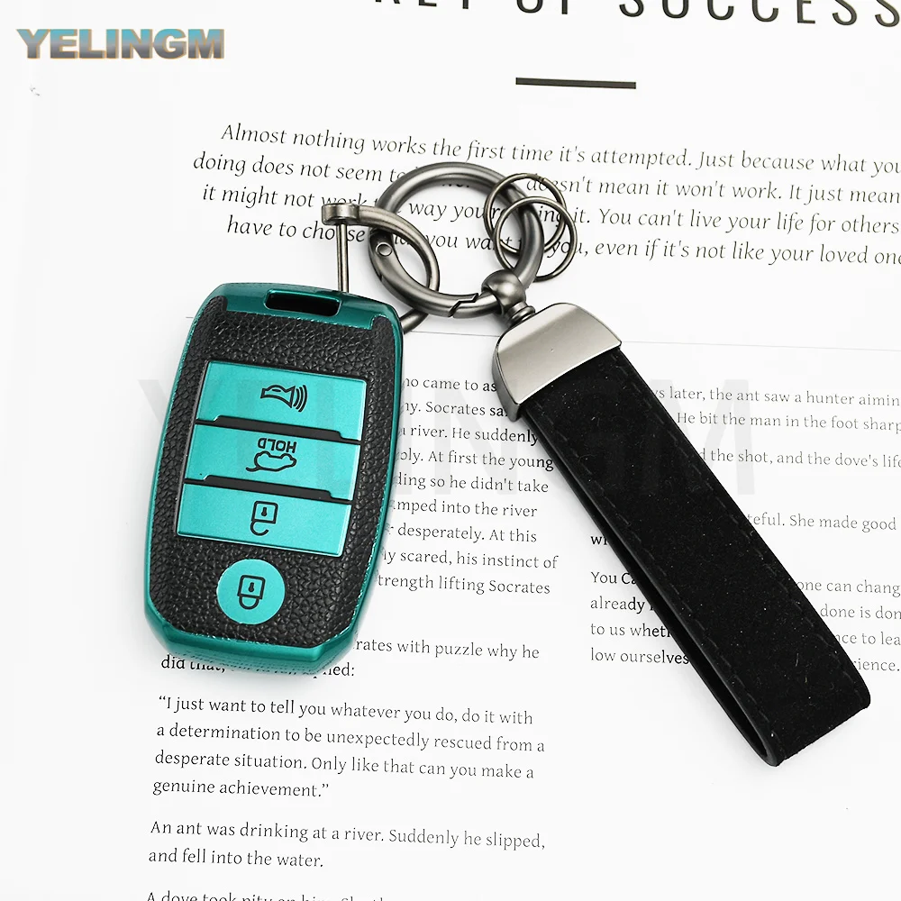 TPU für KIA Rio Rio5 Sportage Ceed Cerato K3 KX3 K4 K5 Sorento Optima Picanto 4-Tasten Auto-Fernbedienung Smart Key Schutzhülle