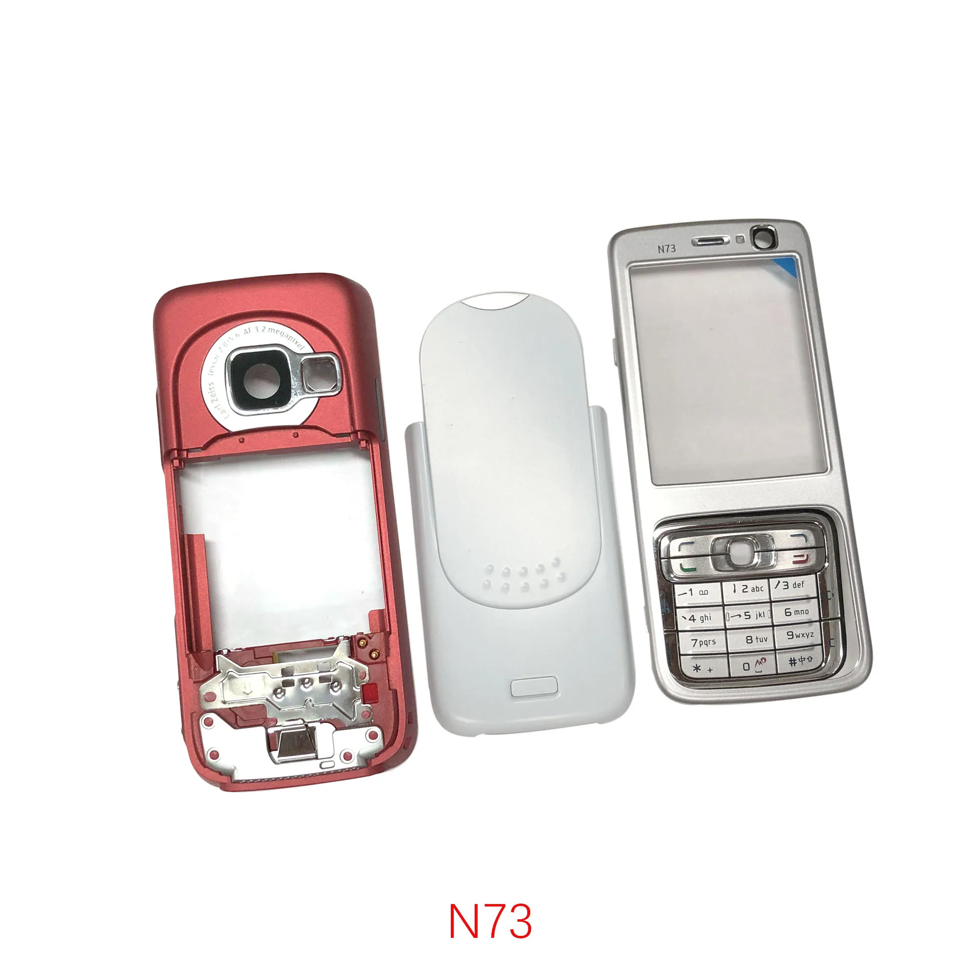 Complete front cover keyboard For Nokia E66 N73 battery back cover High quality housing Keypad