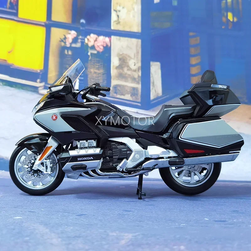 LCD 1/12 For Honda GL1800 GOLD WING Metal Diecast Model Motorcycle Gray/Black Toys Gifts Display Collection Ornaments