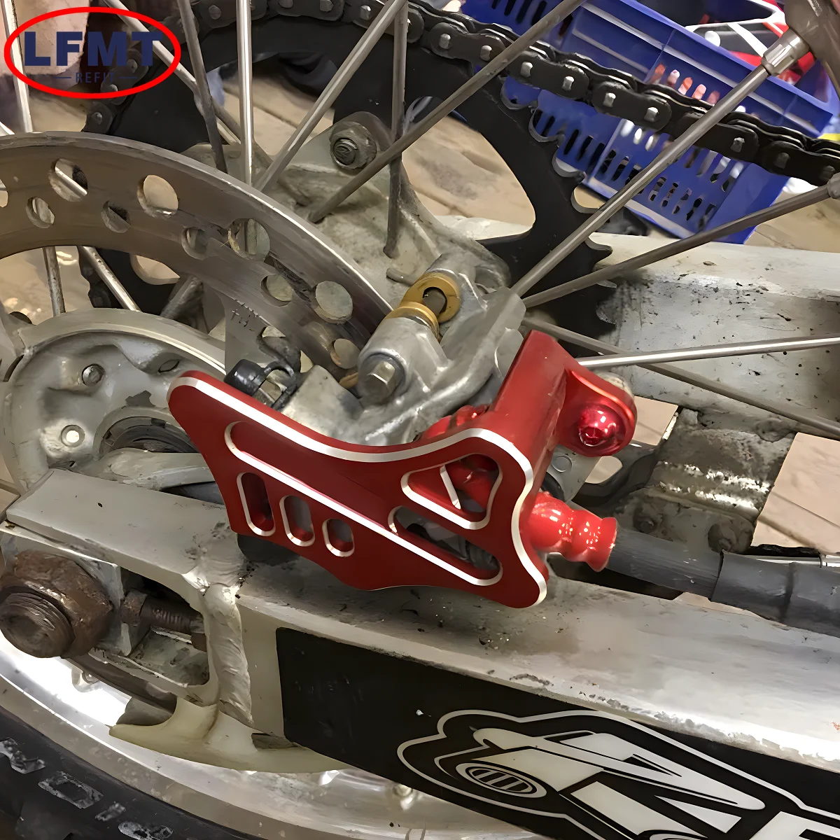 2002-2023 para motocicleta Honda 450X 250R 450R 450L CR 125R CR250R CRF 250X pinza de freno trasero cubierta protectora de disco de freno