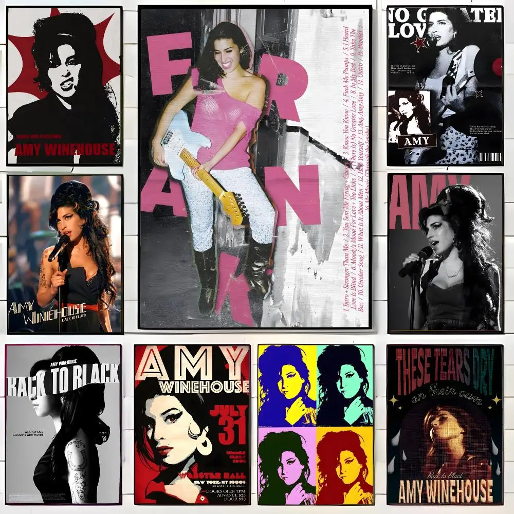 soulful singer A-Amy Winehouse Poster Wall Art Print Decorative Mural Home Decor Gift Unframed