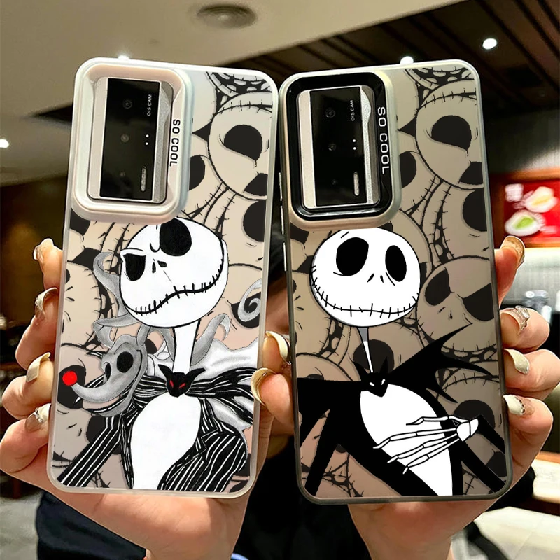 The Nightmare Before Christmas For Xiaomi Mi 13T 12T 11 POCO M5S M3 M2 C51 C50 X3 F4 F3 GT NFC Pro Colorful Silver Phone Case