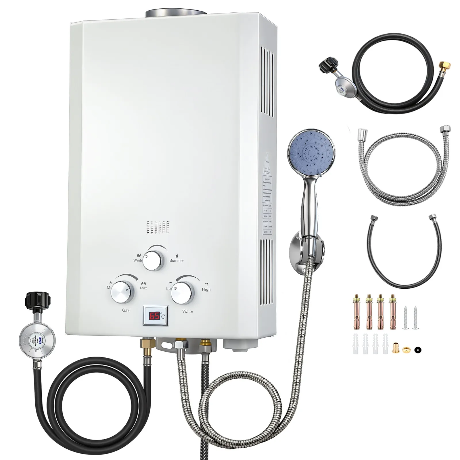 

Tankless Propane Gas Hot Water Heater On-Demand Instant Gas Pressure 2800 Pa
