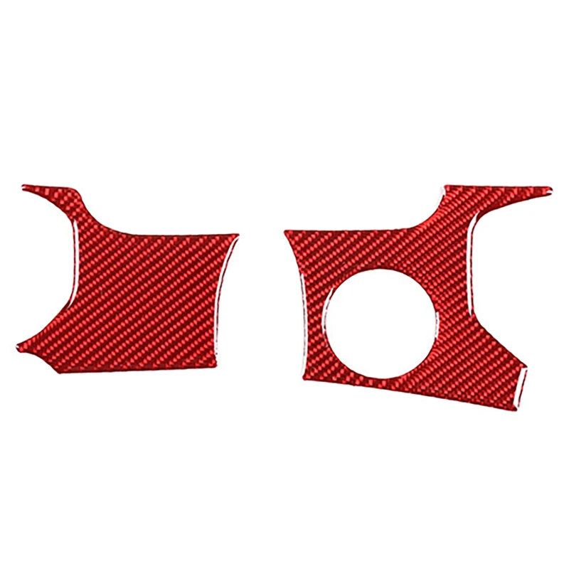 Car Soft Carbon Fiber One-Click Launch Box Slot Pad Cover Trim For Honda Civic 2022 Red