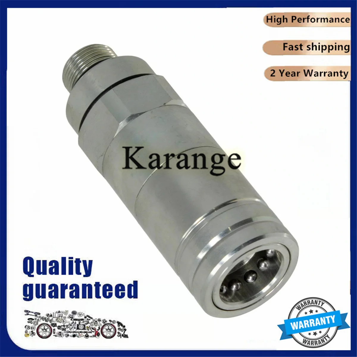 

SJ11129 Tractor Quick Coupling Hydraulic Connector Tubing Converter Fits John Deere Quick Coupling M22 X1.5 Thread New