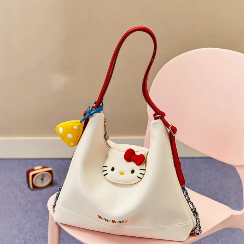 

Kawaii Hello Kitty Sanrio Cartoon Cute Large Capacity Bag Student Single Shoulder Storage Christmas Birthday Present for Kids