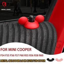 Car Design Interior Window Door Lock Pin Cover Sticker For Mini Cooper F54 F55 F60 R55 R56 R60 Decals Case Decor Accessories