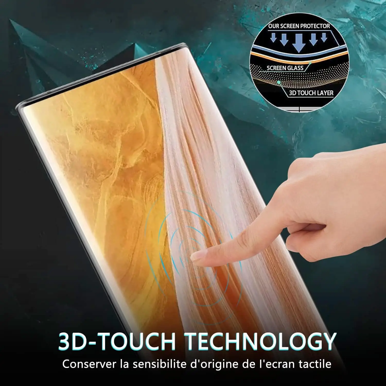 3D Curverd Protective Glass For ZTE Axon 40 Ultra Tempered Glass 9H Full Curved Protective Screen For ZTE Axon 40 Ultra  Camera view 6
