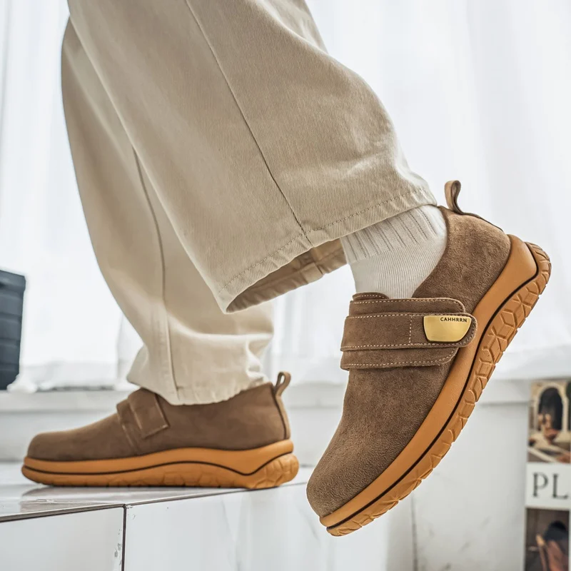 Men Breathable PU Vulcanized Sneakers Non-Slip Comfortable Casual Walking Shoes Outdoor Daily Fashion