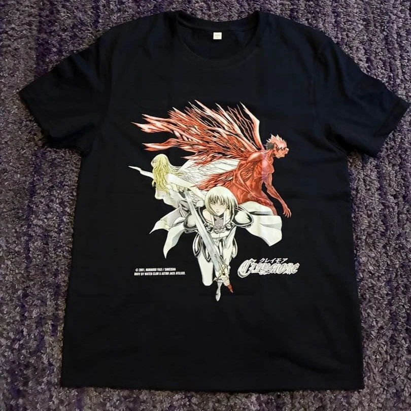Classic Claymore Manga Clare and Teresa Wall Art Canvas Poster Print Graphic T-Shirt Cotton Men Women Streetwear Tee