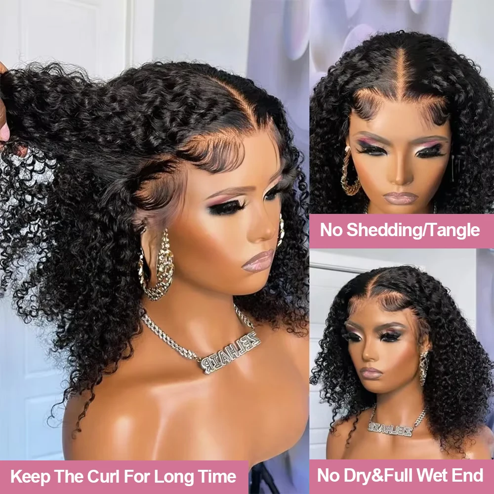 شعر مستعار برازيلي ريمي مموج 2 - مراجعة Pre Parted 13X4 Lace Front Bob Wig وسعره