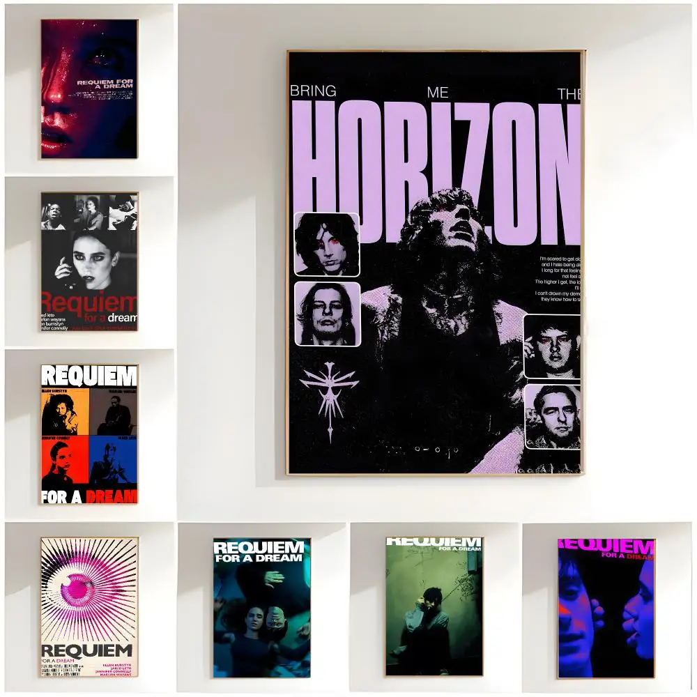 classic movie r-requiem for a dream Poster Classic Wall Art  Home Decor  Peel and Stick Unframed
