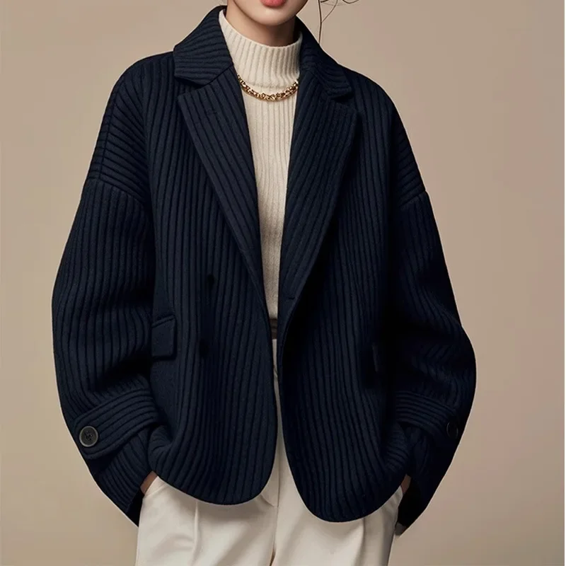 Black mini suit jacket for women, Spring and Autumn 2025 new casual Korean style suit chic top  blazer mujer de moda
