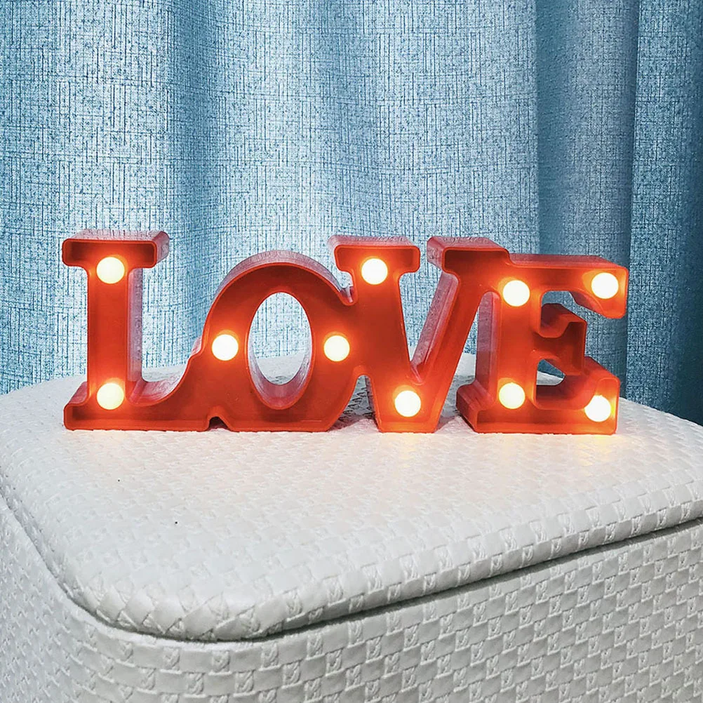 

Love Shaped Led Night Light Valentine'S Day Gift For Her Romantic Bedroom Decor Nursery Lamp Portable Wireless Operated