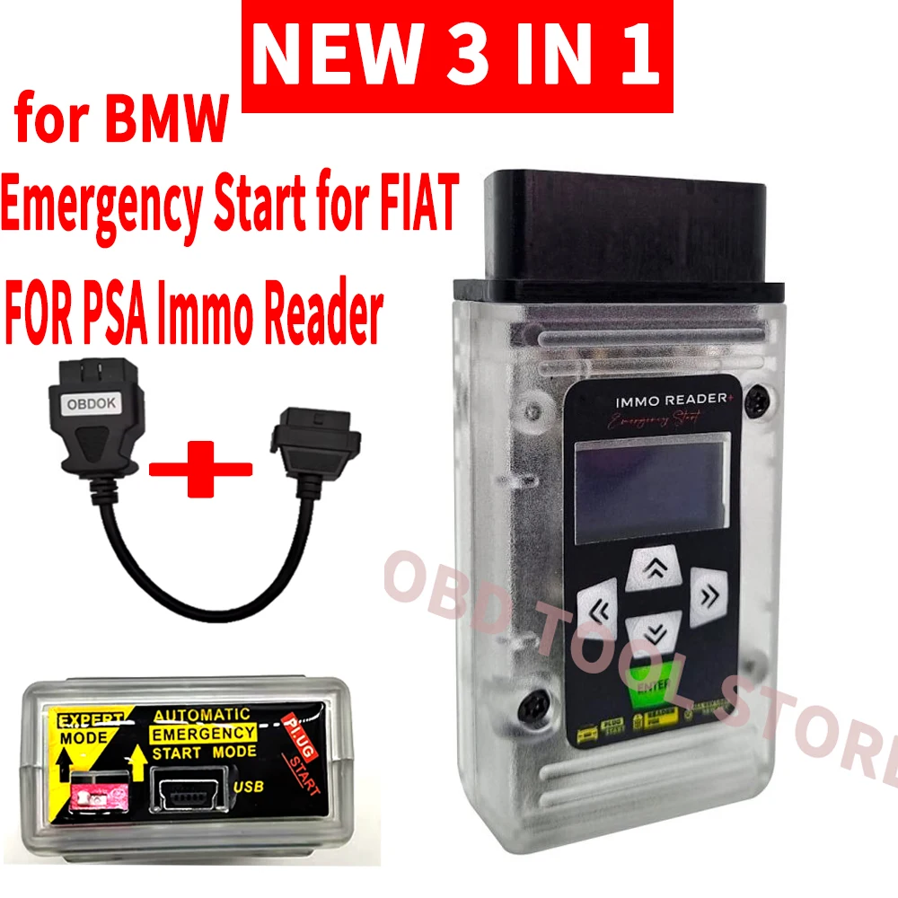 

Emergency Start for FIAT FOR PSA Immo Reader 3in1 FOR PSA for BMW Plug and Play Update Version 1.1 for BMW Force Ignition Tool